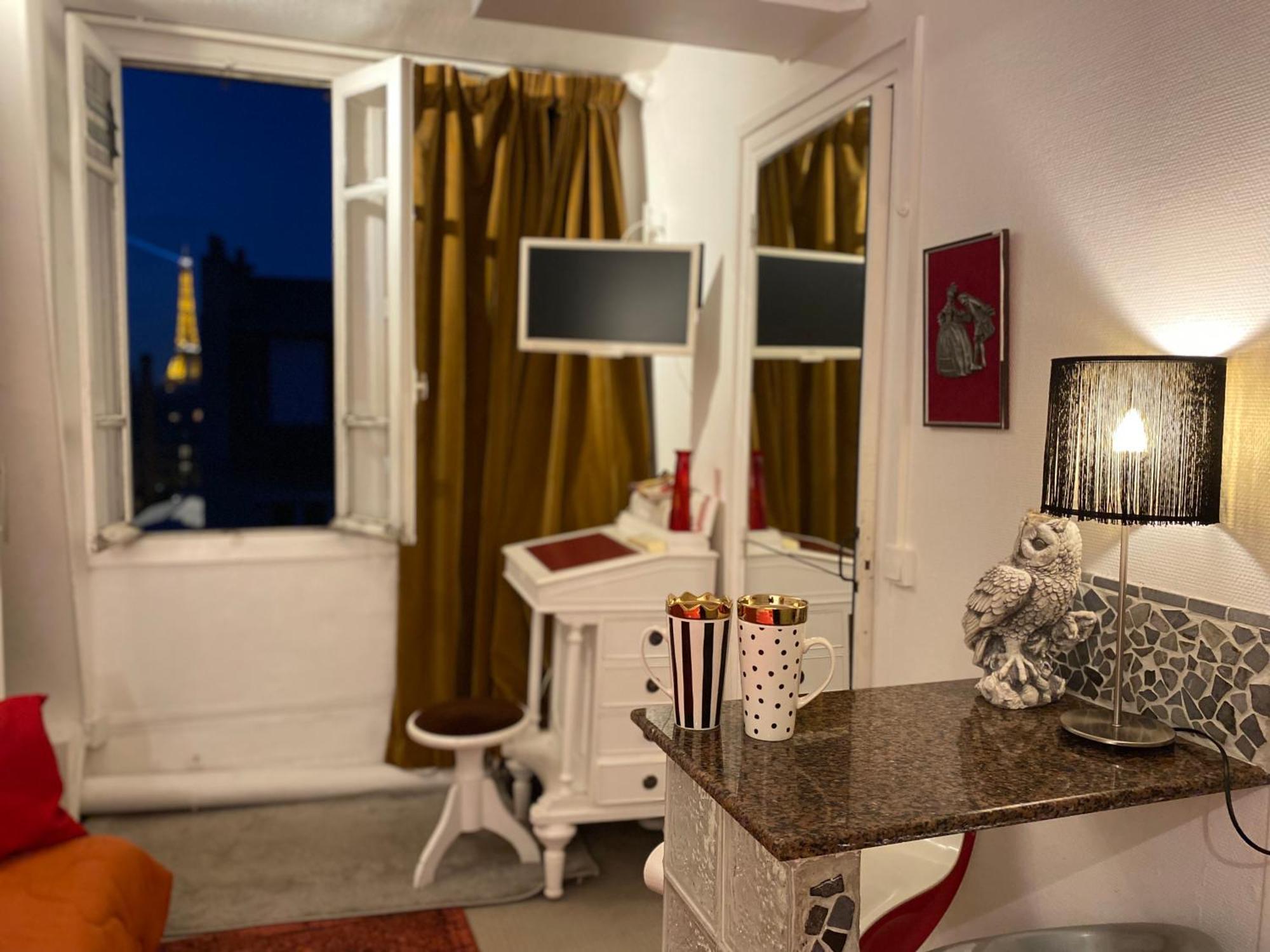 Studio Chic Paris Tour Eiffel Near Eiffel Tower 7Th Floor Exteriér fotografie